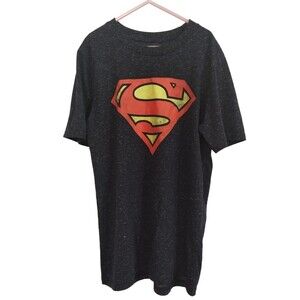 Superman Youth Large grunge style blue‎ tee
